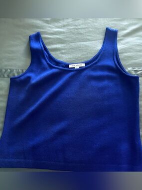 St. John Knits Blue Tank Top, Size Medium